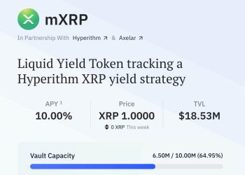 XRP’s DeFi utility sparks as liquid staking vault nears $20 million