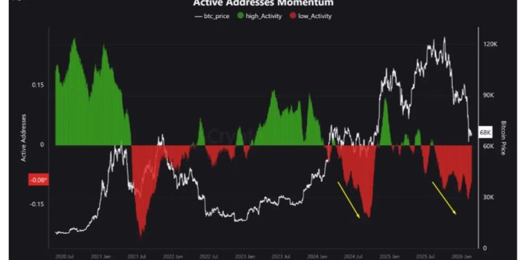 Bitcoin looks busy but 31% of its users vanished as ETFs bleed $4.5B in 2026
