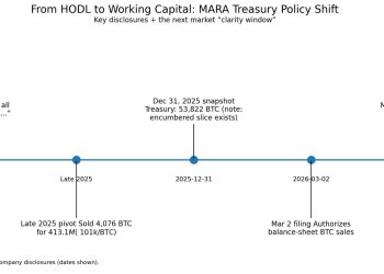 Second top US Bitcoin miner authorizes sale of entire BTC stash as MARA eyes $3.8 billion liquidity option