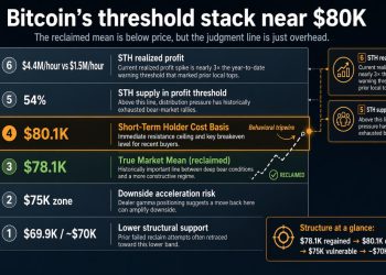Bitcoin faces wall near $80k as recent buyers rush to get out as ceiling stays hot