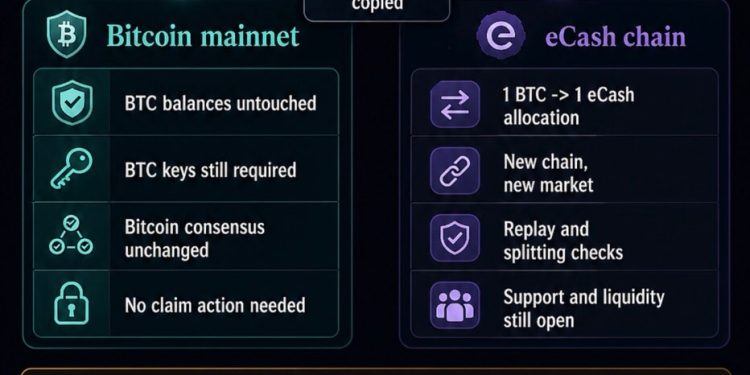 Top Bitcoin dev is launching a new BTC fork giving holders new eCash, but claiming it may be a real risk