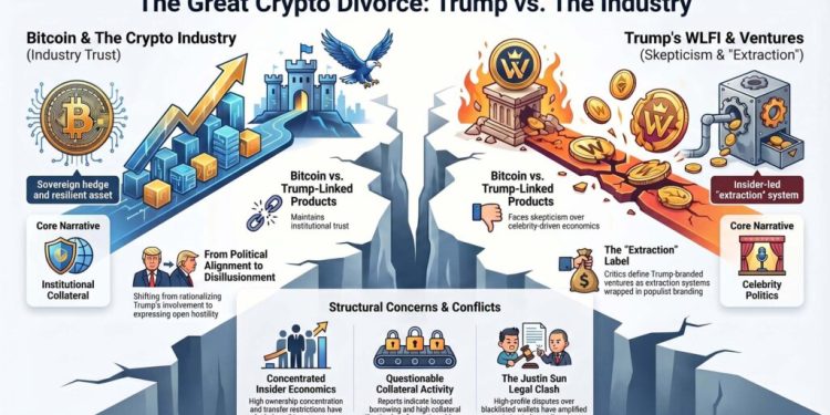Made in USA cryptocurrencies fall as the crypto love affair with Trump family moves close to divorce