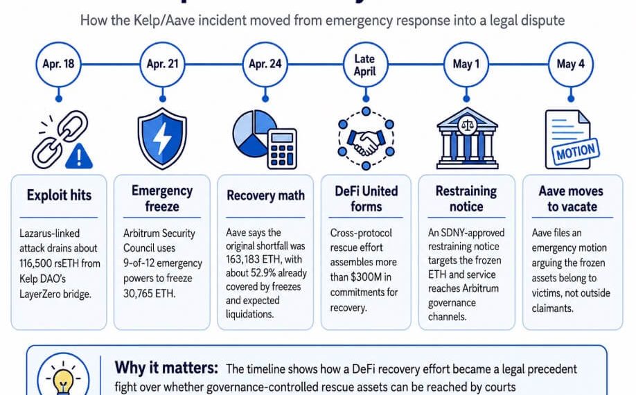 Aave warns $71M exploit recovery could be seized before victims are repaid