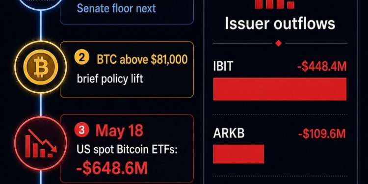Bitcoin ETF demand weakens despite CLARITY Act policy win