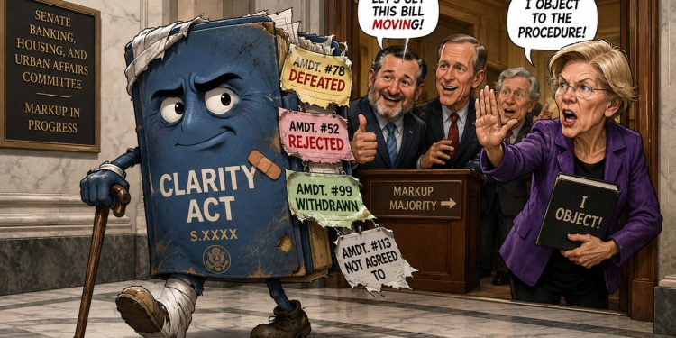 How CLARITY Act survived a chaotic Senate markup after Warren, Banks and Democrats tried to slow it down